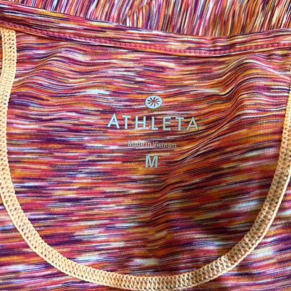 Athleta Gem Pop Space Dye Run Tank Tops size Medium Orange Multi Color - Picture 5 of 8